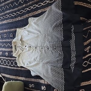 Beautiful black white blouse